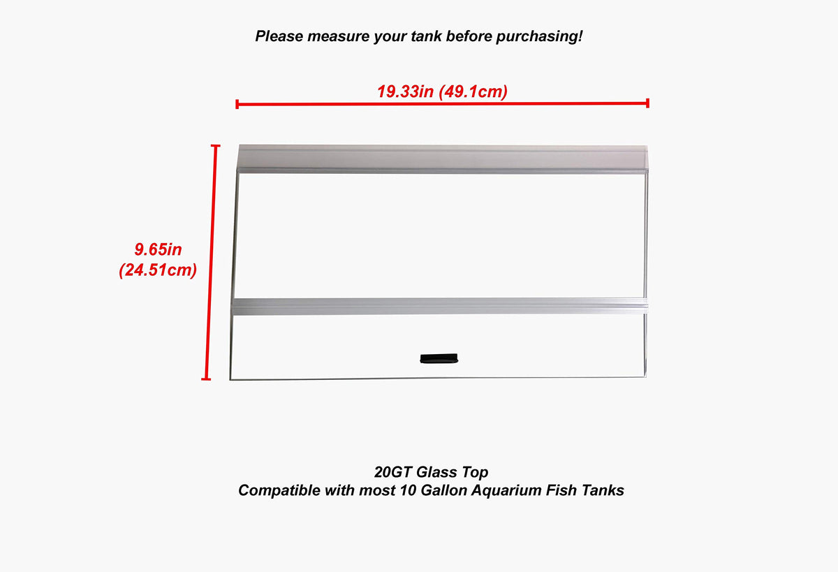 20" Glass Canopy for 10 Gallon Aquarium T19940