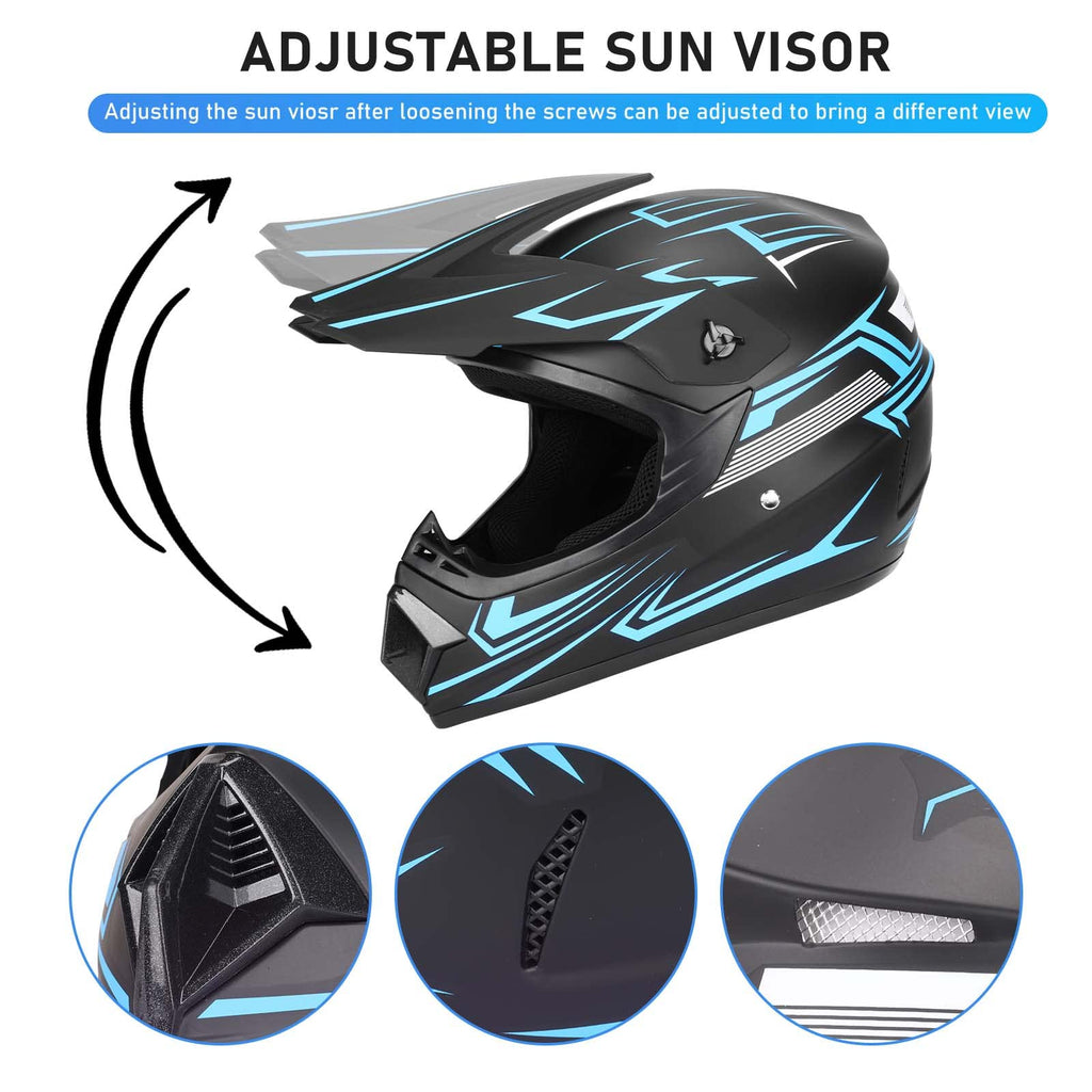Youth Kids DOT Approved Full Face Motocross Helmet R745550