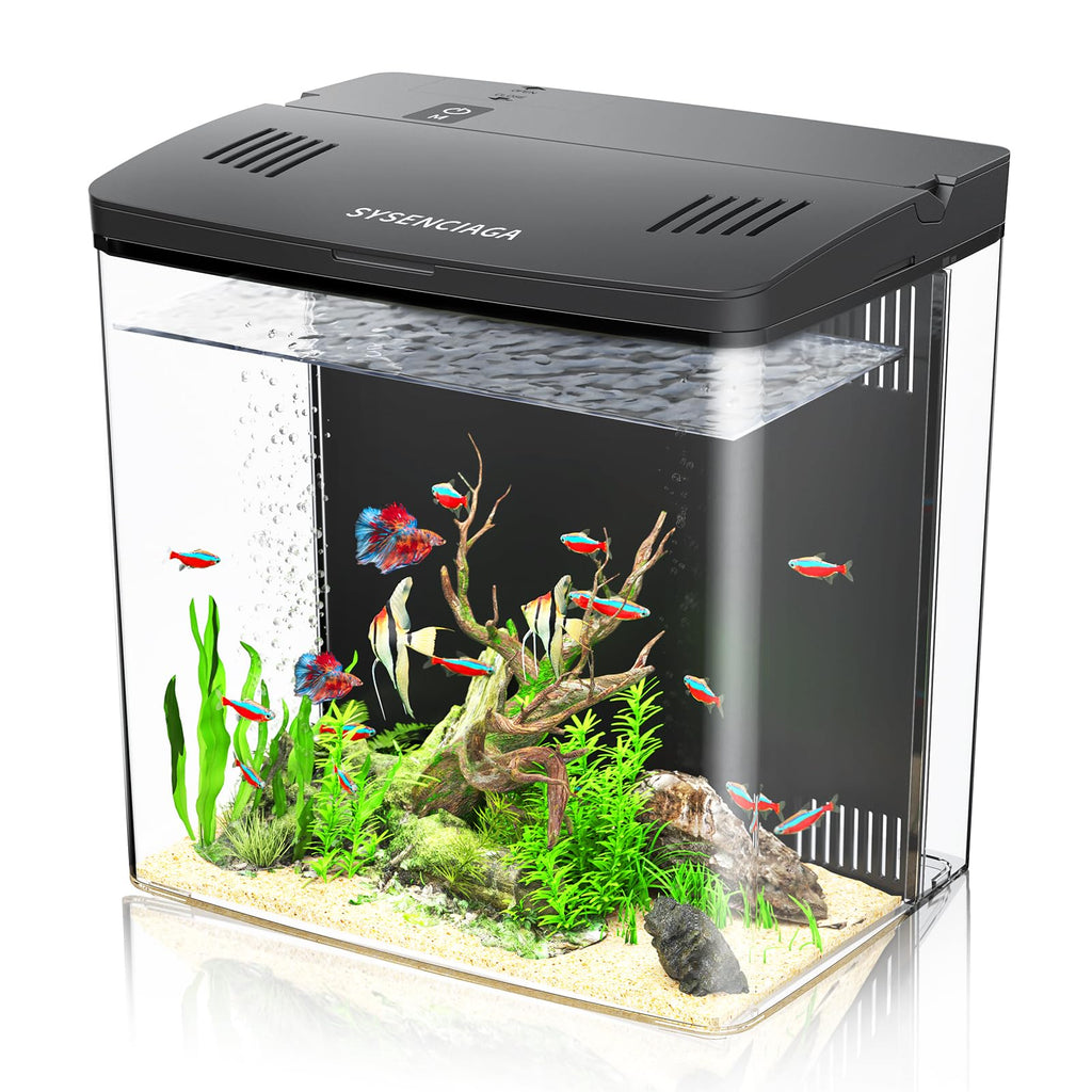 1 Gallon Acrylic Fish Tank Kit with Filter and Light Q670826