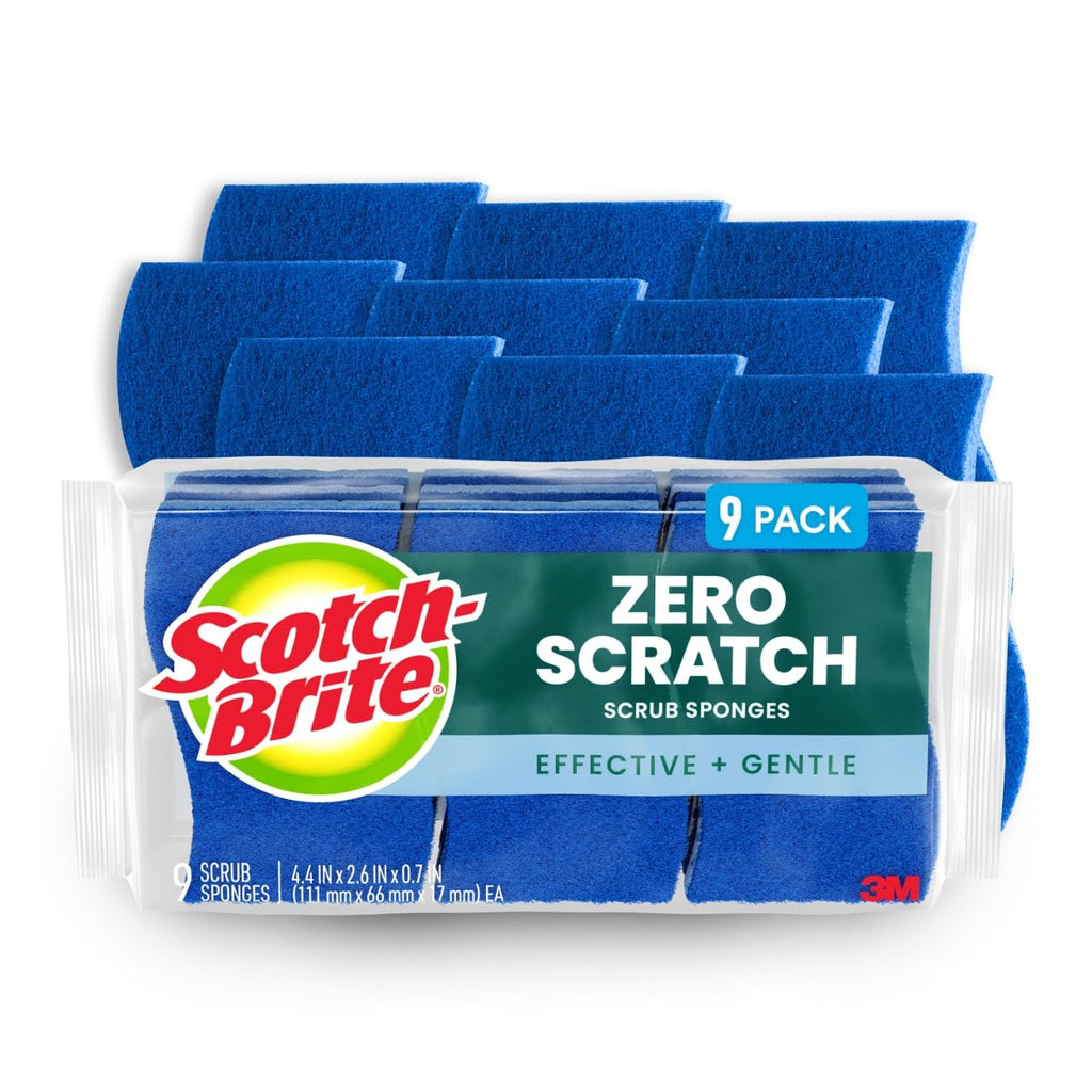 Zero Scratch Scrub Sponge, 9 Pack L566