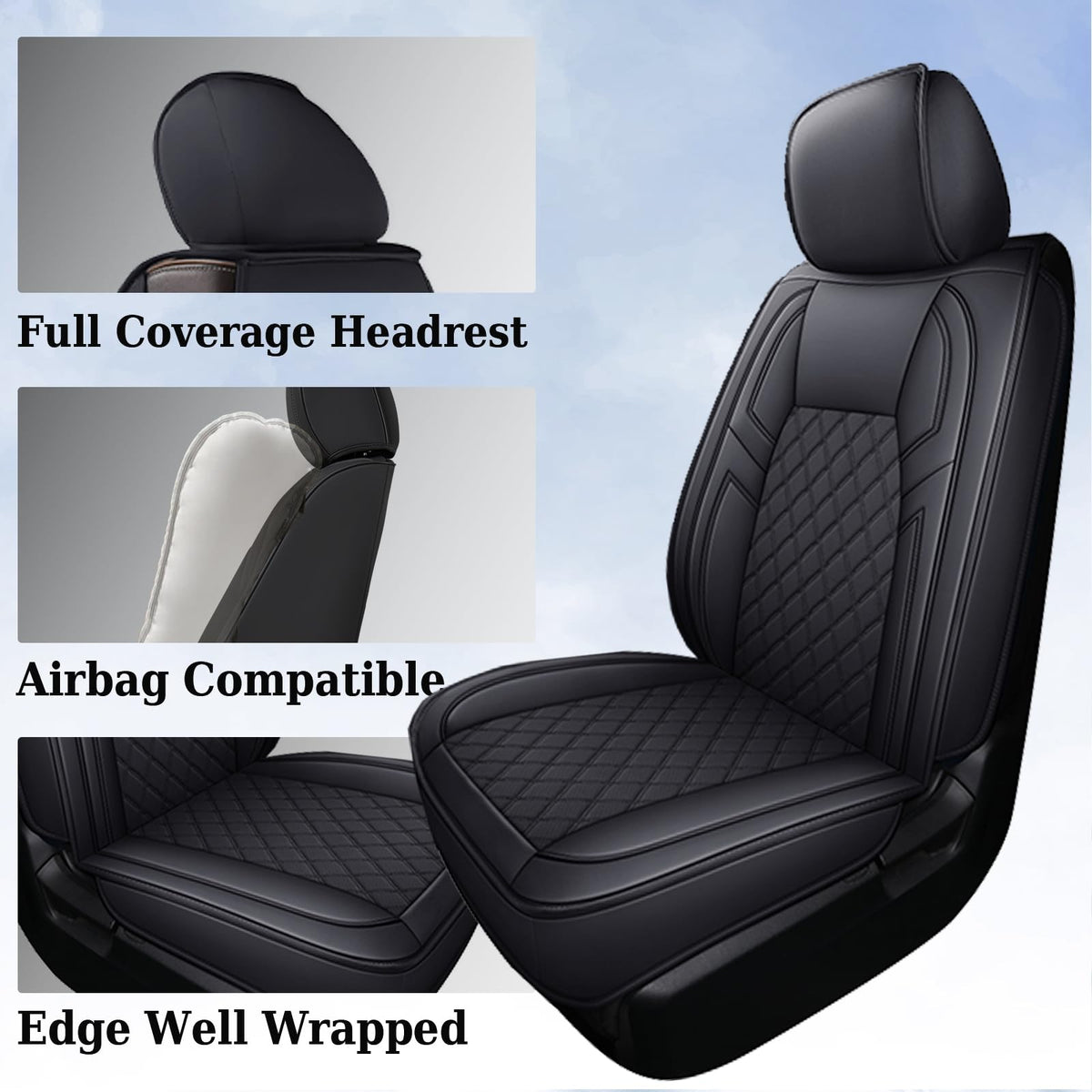 Leather Car Seat Covers Full Set Z19233