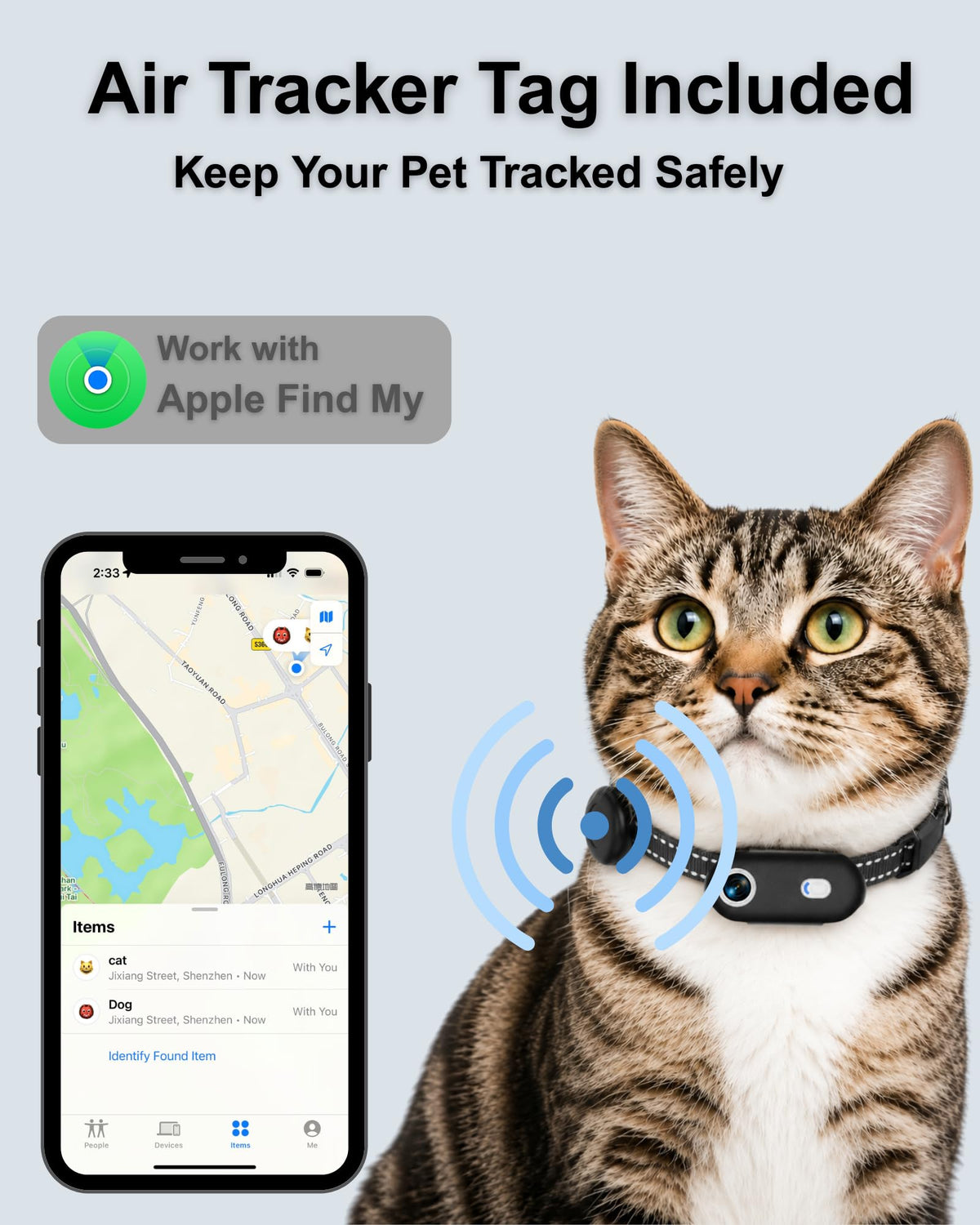 Camera Collar with Phone App & Tracker Tag I54404