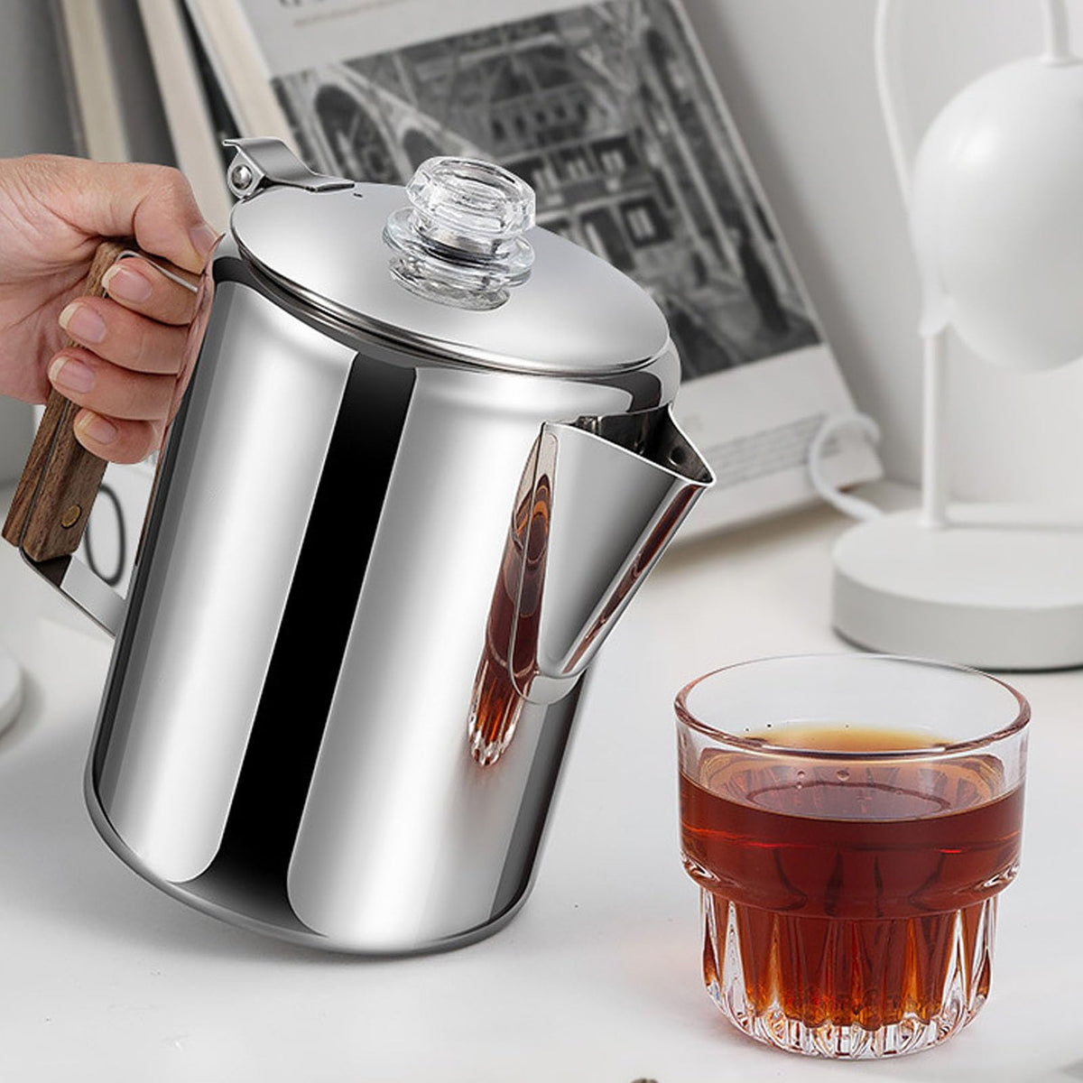 Stainless Steel 9 Cup Coffee Percolator F455107