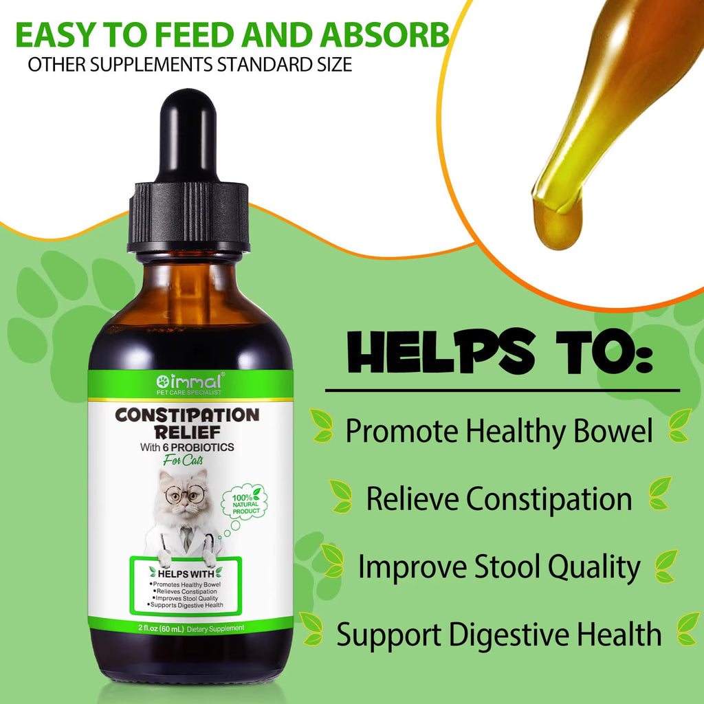 2 oz Probiotic Cat Laxative Stool Softener Y995