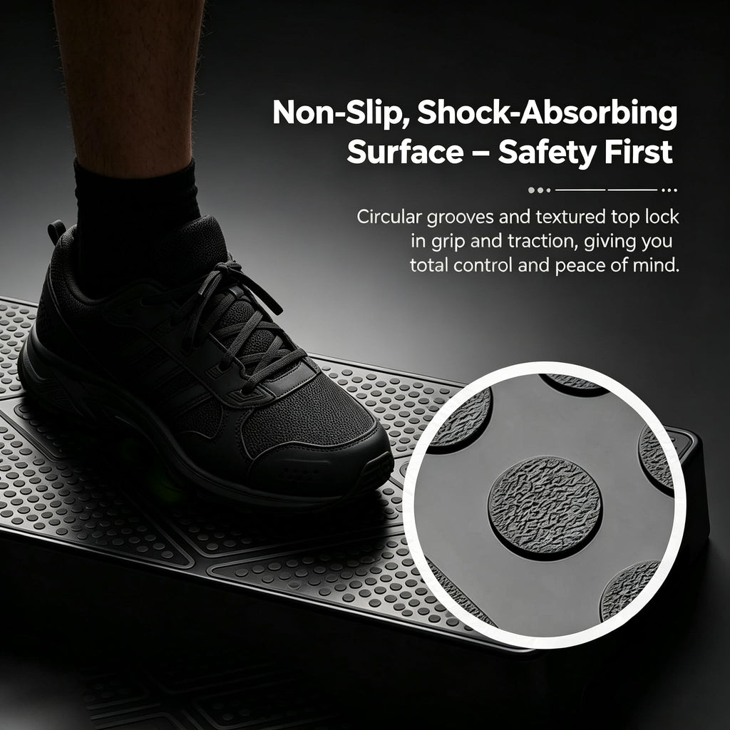 28-Inch Height Adjustable Aerobic Step Platform with 4 Risers H51788
