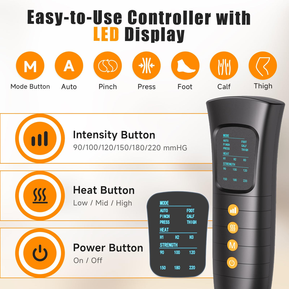 Leg Compression Massager with Heat B48533