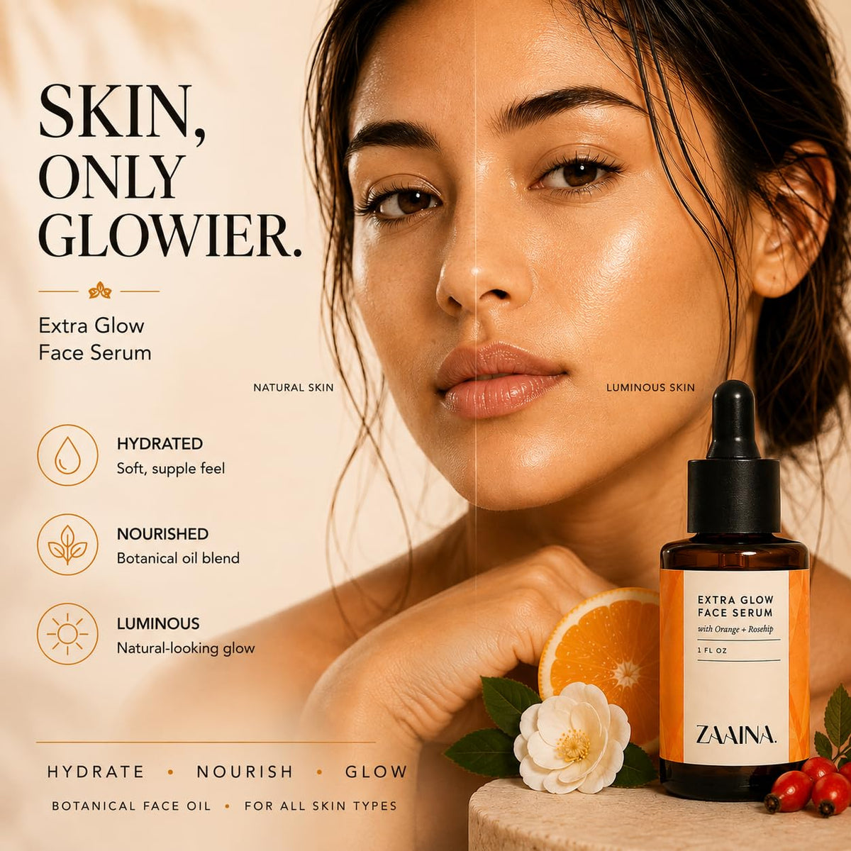 Extra Glow Face Oil Serum 1 oz U22536