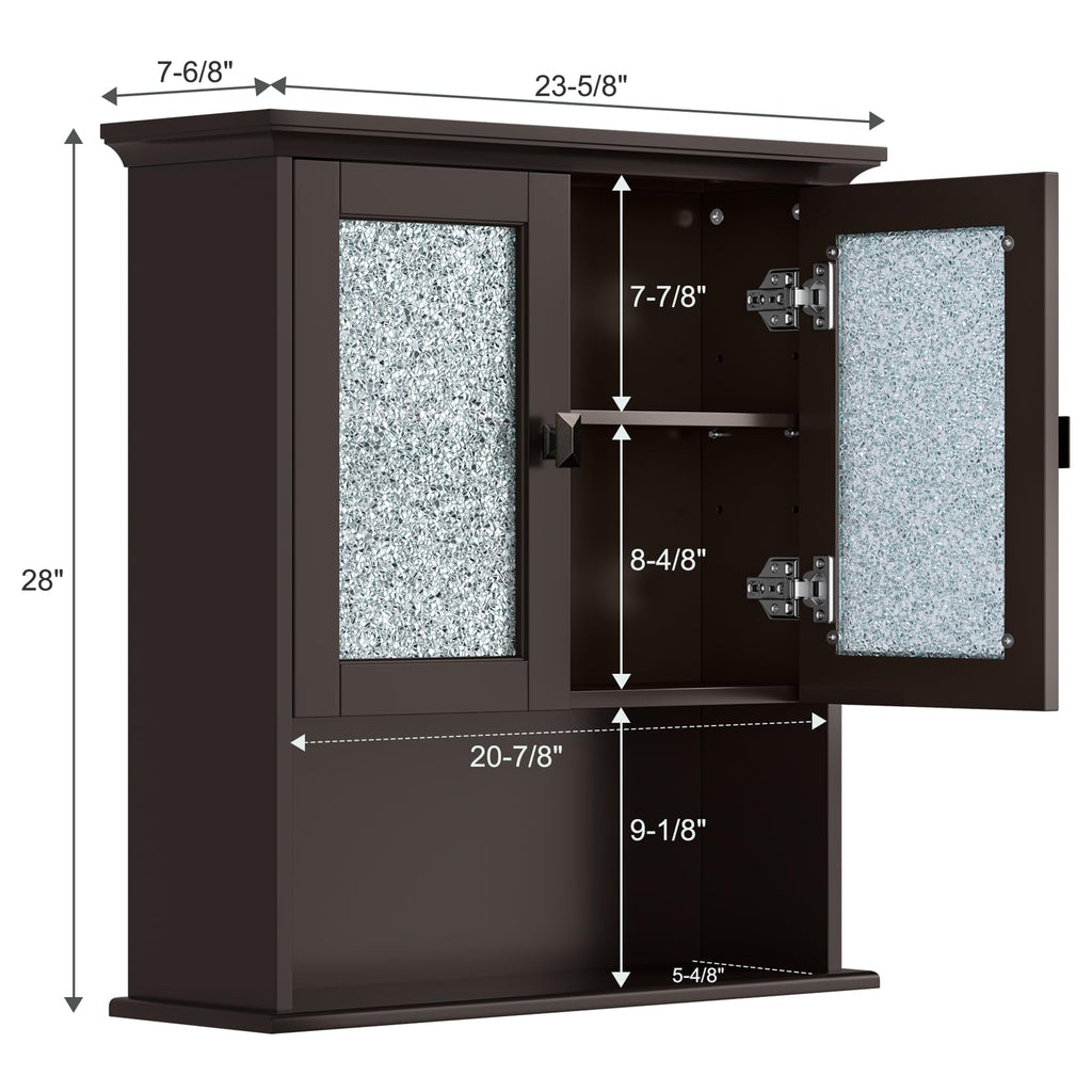 Wall Mount Bathroom Cabinet with Glass Door D75065
