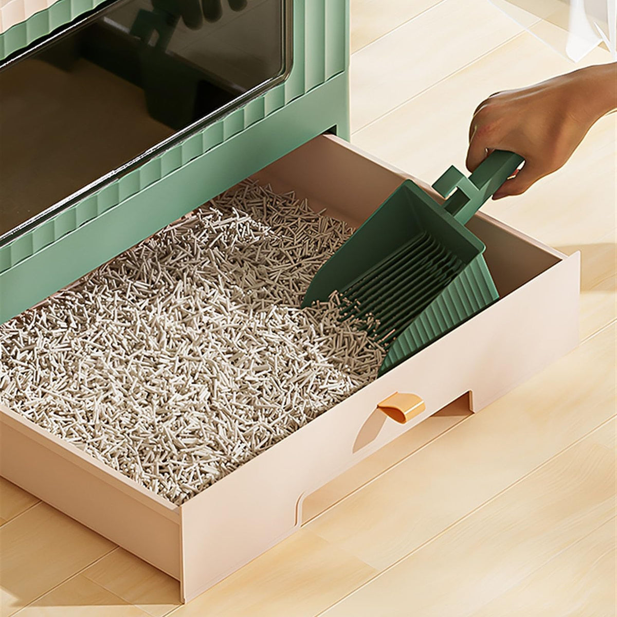 Foldable Cat Litter Box with Lid L96121
