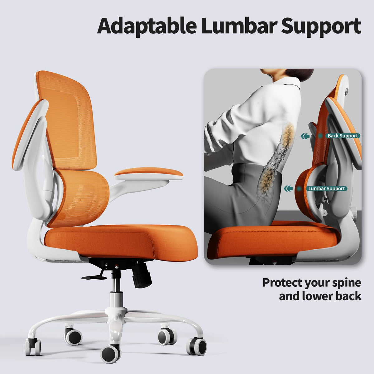 Orange Ergonomic Mesh Office Chair J88214