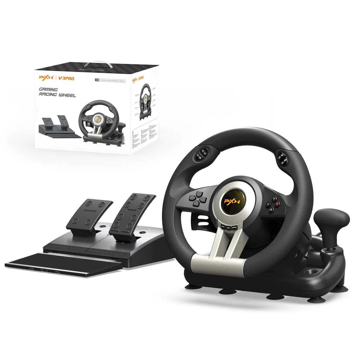 Gaming Steering Wheel with Pedals N969