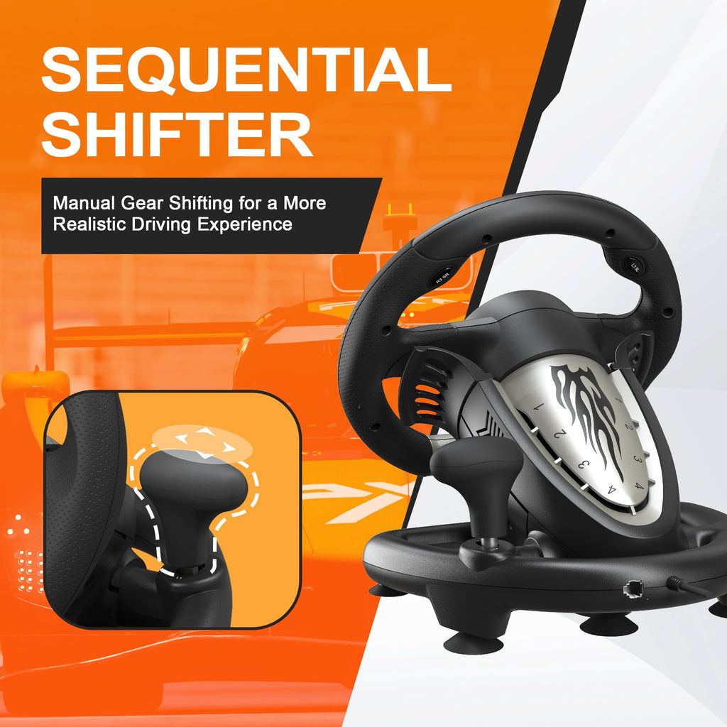 Gaming Steering Wheel with Pedals N969