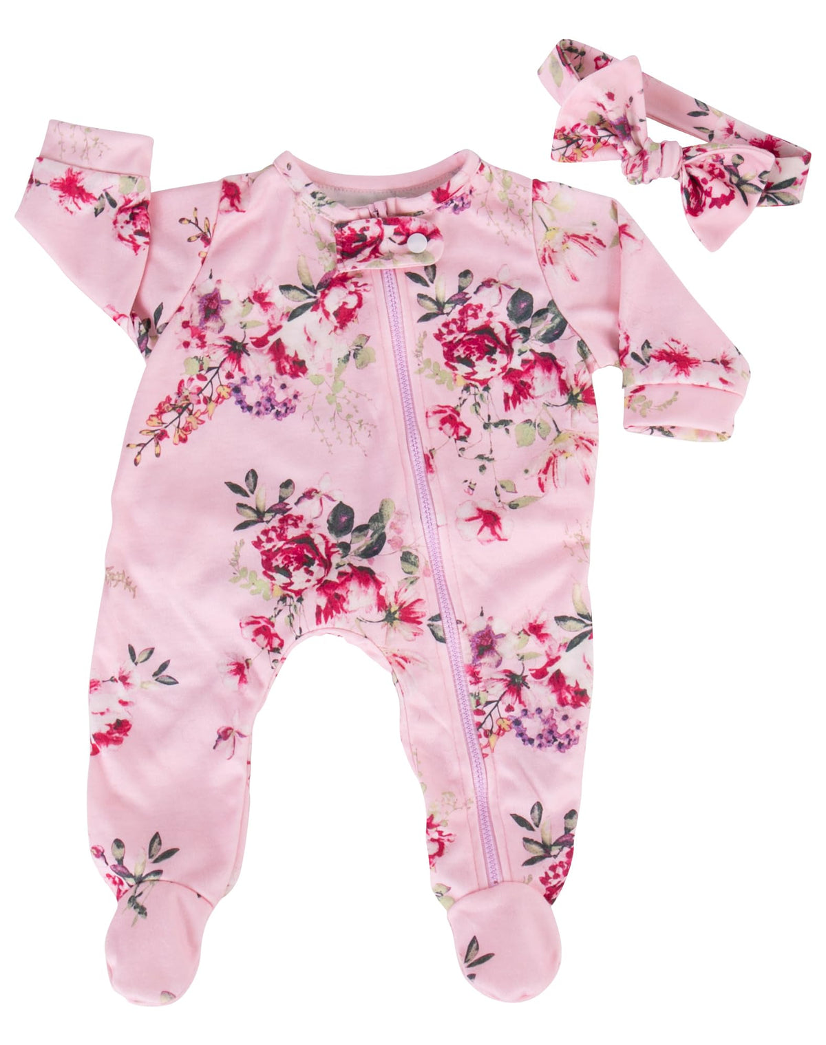 20 inch Purple Floral Jumpsuits Set S609043