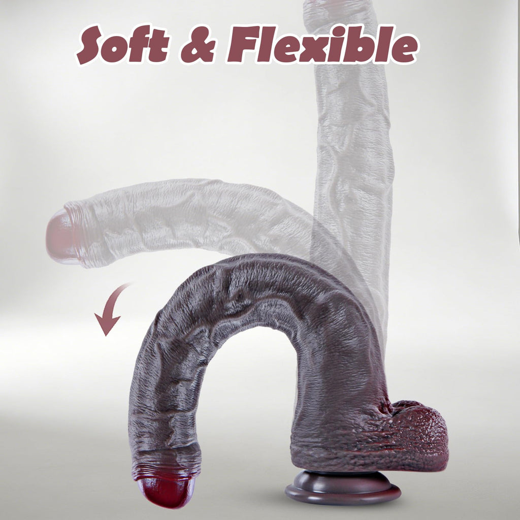 Black Realistic Dildo with Suction Cup F63298