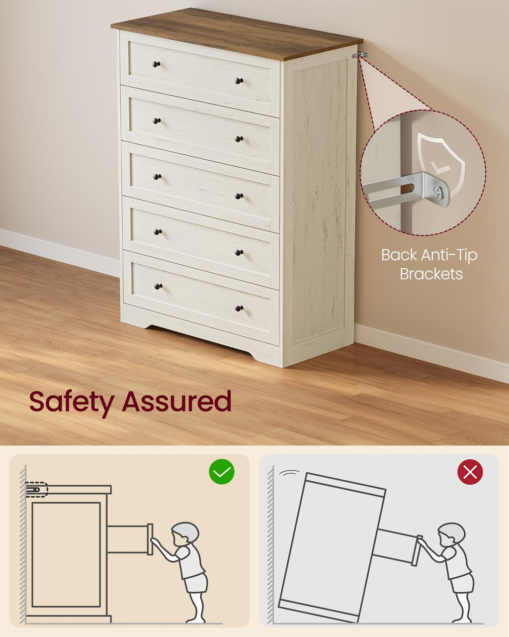 5 Drawer Dresser S213