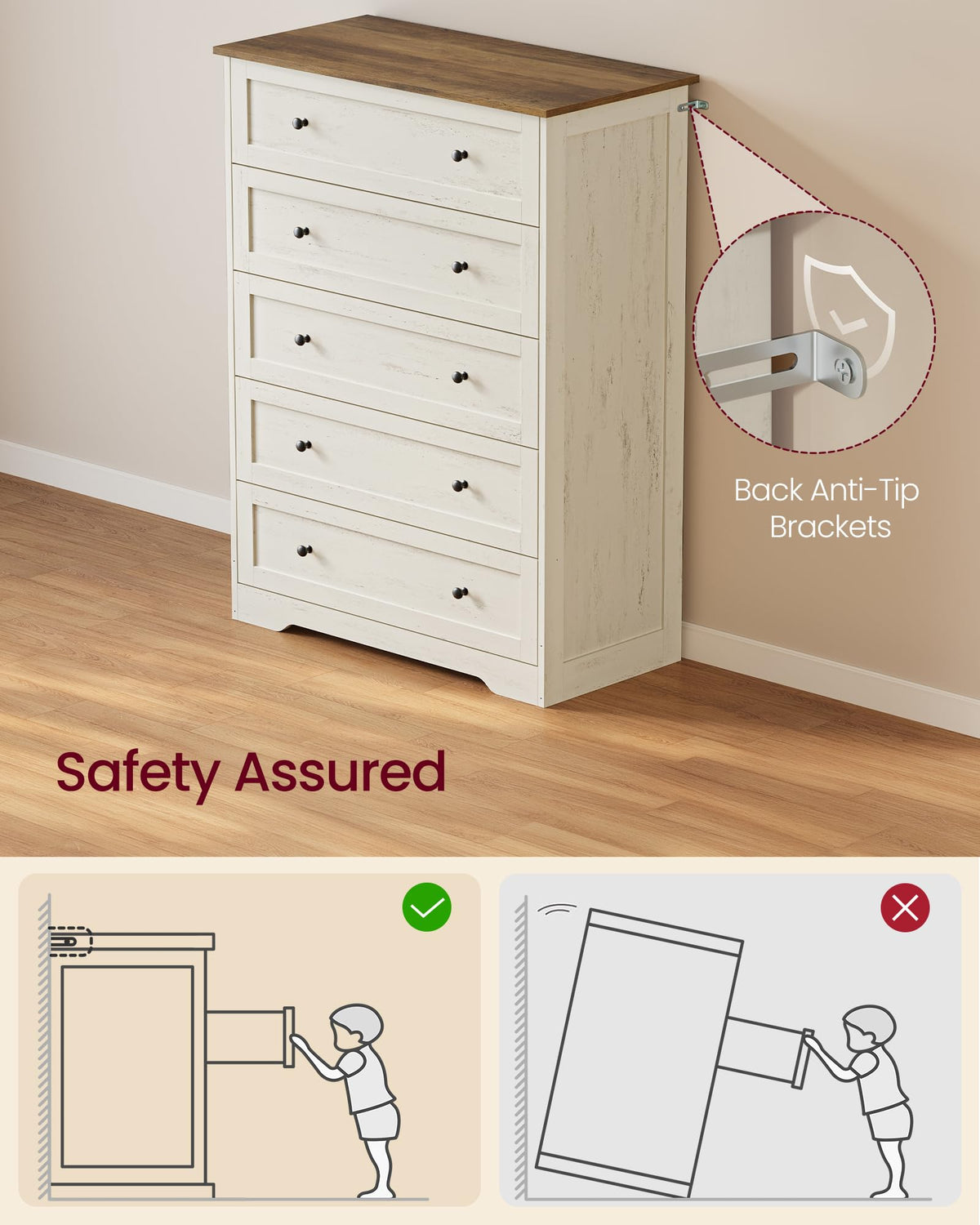 5 Drawer Dresser S213