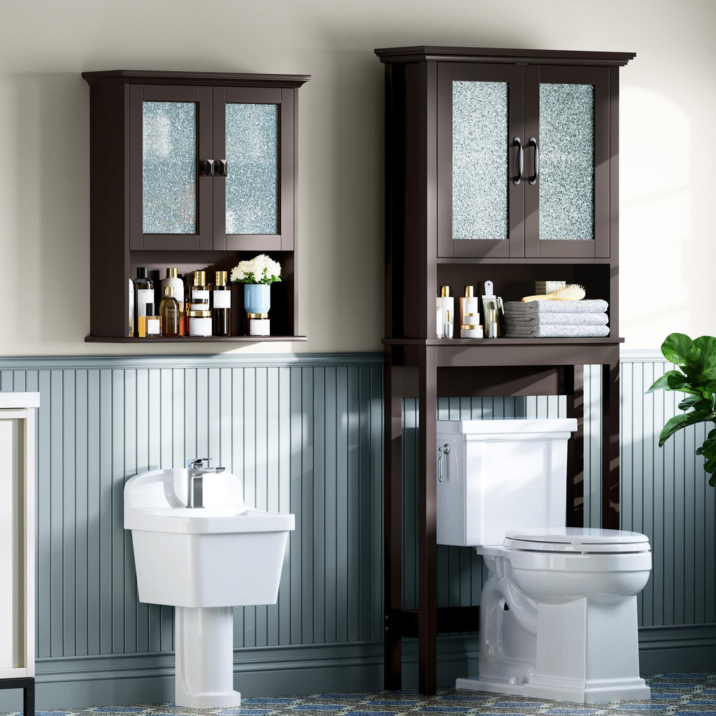 Wall Mount Bathroom Cabinet with Glass Door D75065