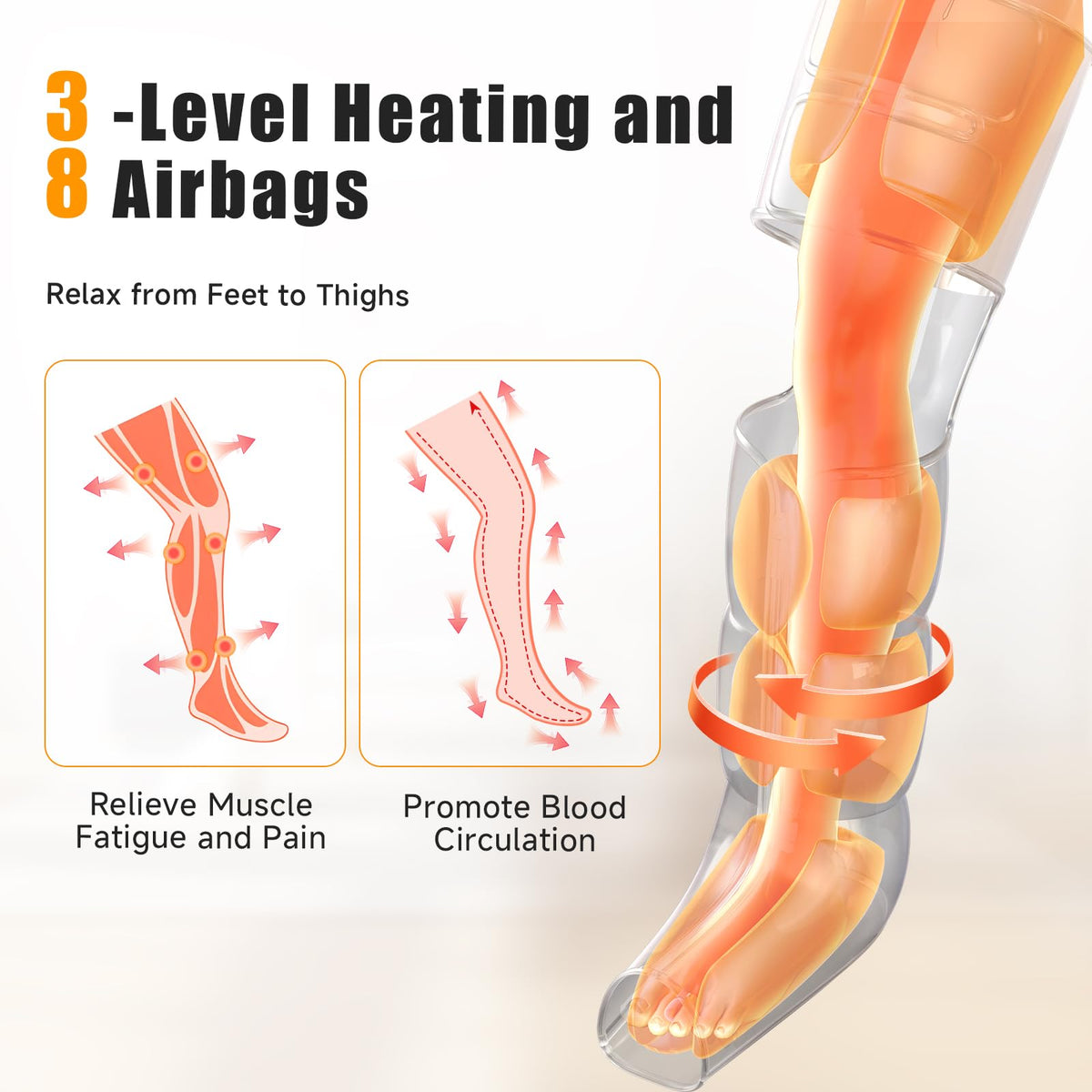 Leg Compression Massager with Heat B48533