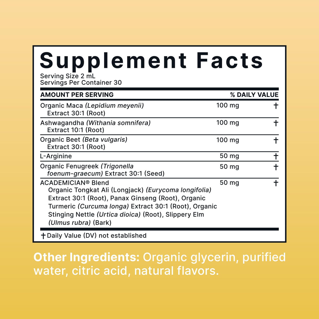 Ashwagandha MACA L Arginine Beet Root Fenugreek Liquid 60ML T255849
