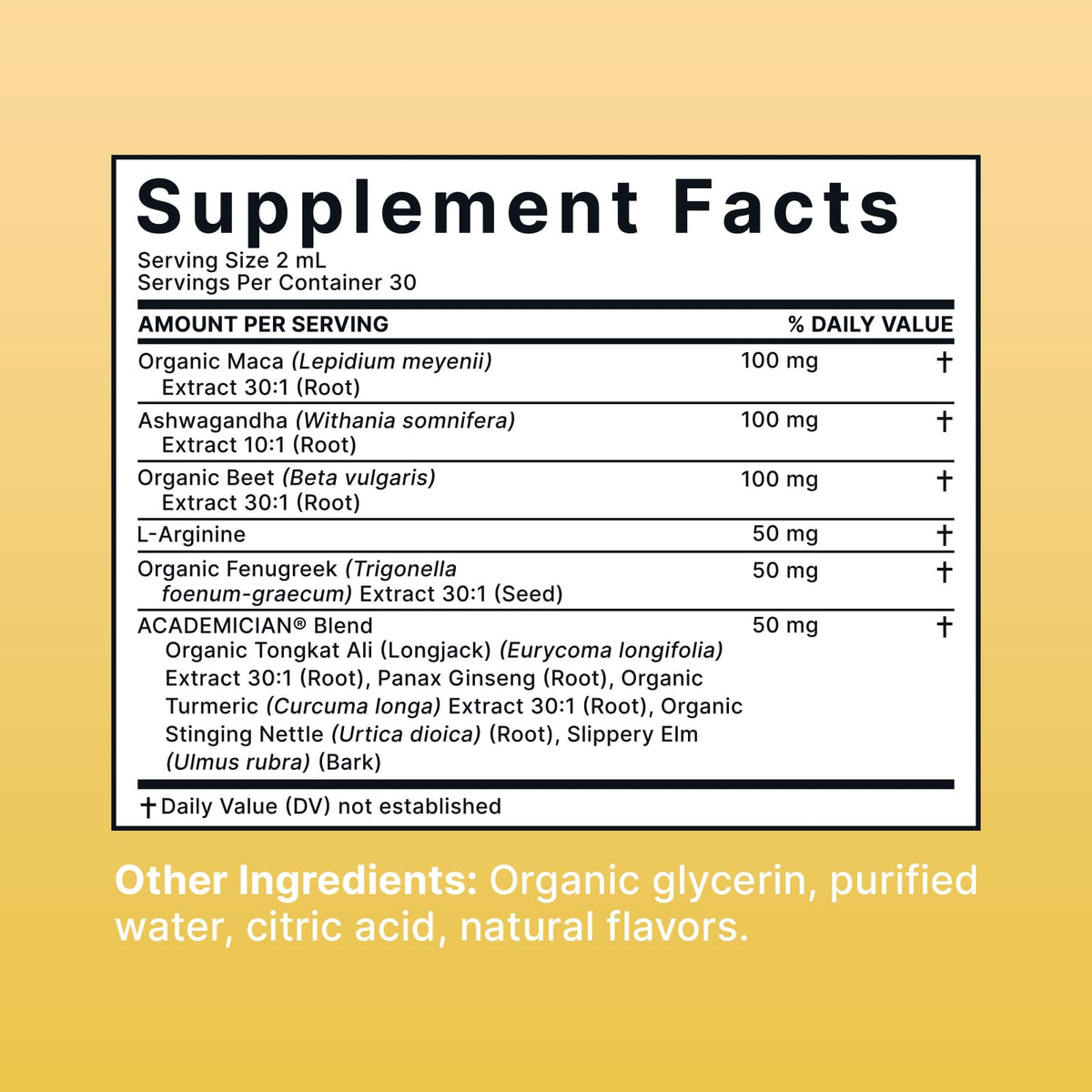 Ashwagandha MACA L Arginine Beet Root Fenugreek Liquid 60ML T255849
