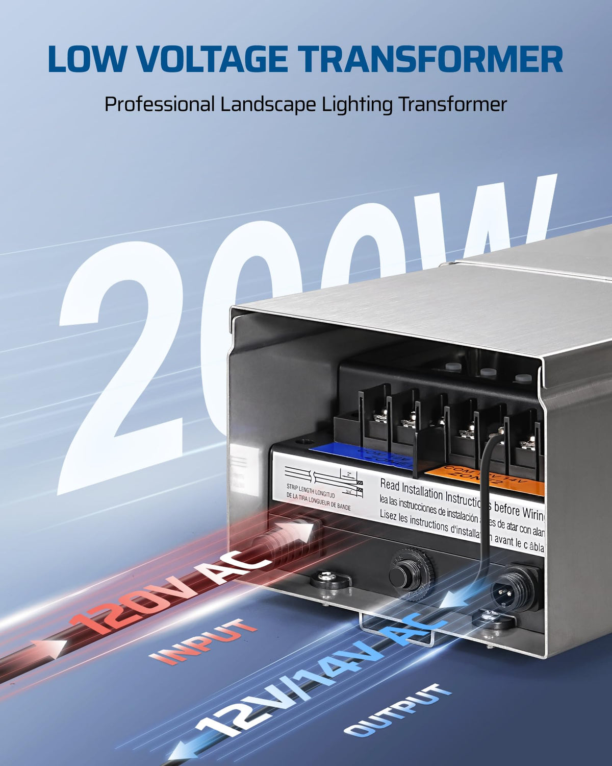 200W Low Voltage Landscape Transformer U97884