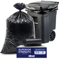 95-96 Gallon Heavy Duty 1.5 Mil Black Trash Bags 25 Count V911