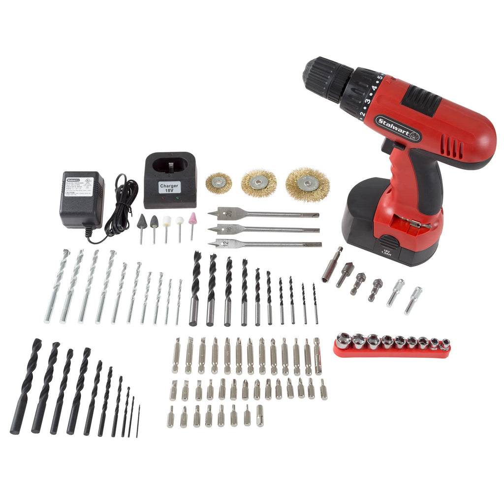 18V Cordless Power Drill Set 89-Piece Kit with Battery and Charger T826