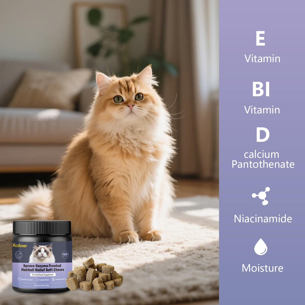 Chicken Flavor Soft Chews Hairball Aid Supplement for Cats C9023