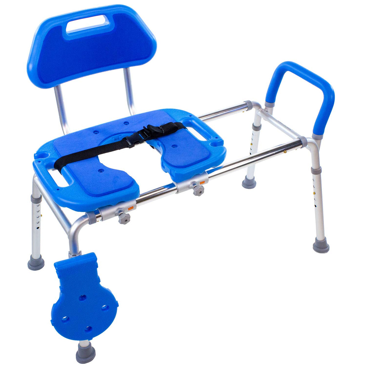 Blue Padded Shower Chair with Cut Out Seat and Safety Belt T99248