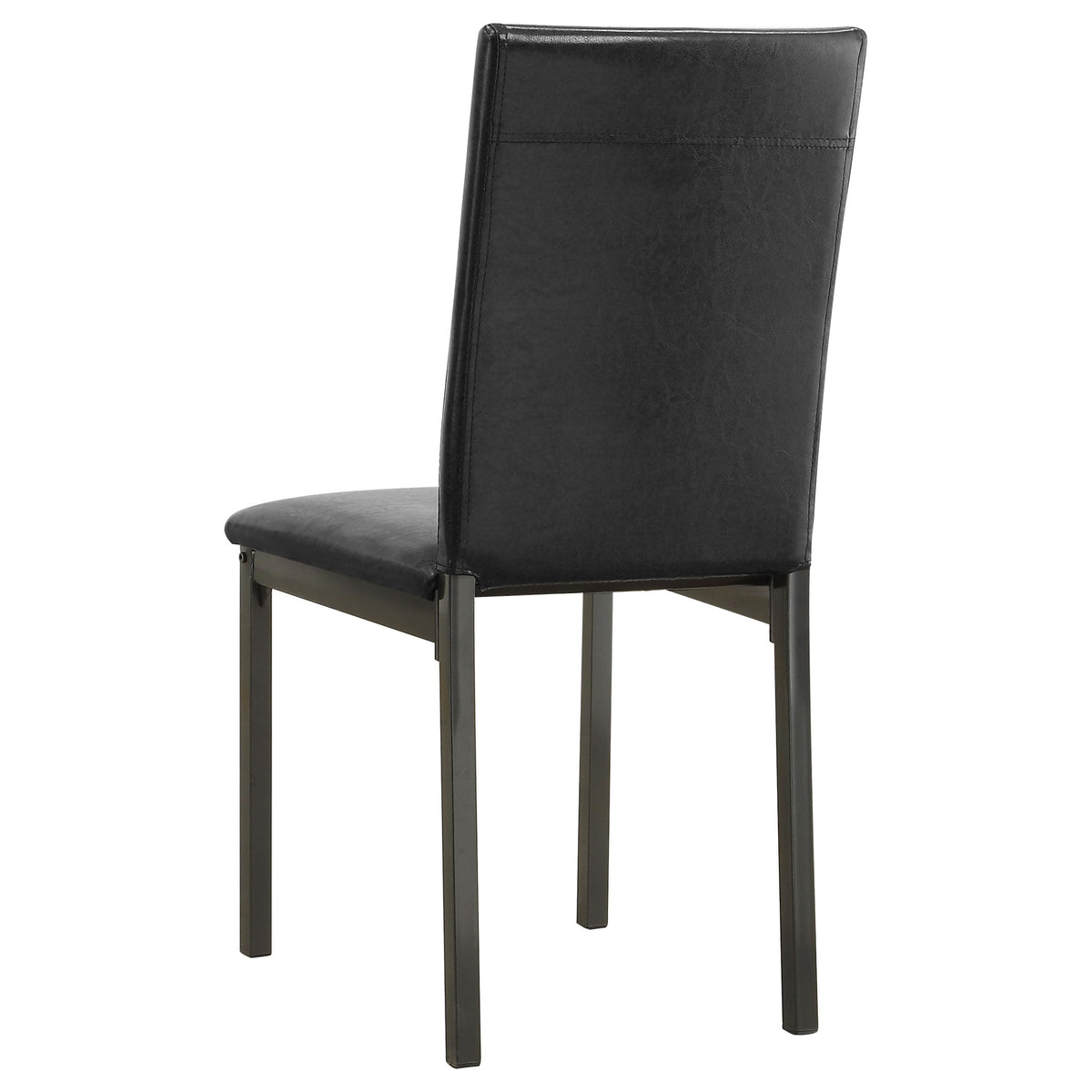 Set of 2 Faux Leather Upholstered Dining Side Chair Black and Grey N984367