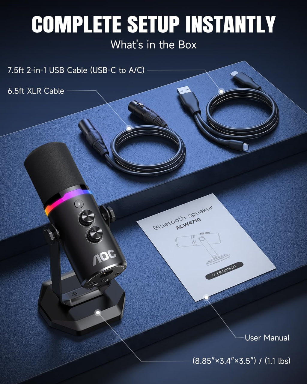 USB/XLR Dynamic Microphone with Desk Stand E597