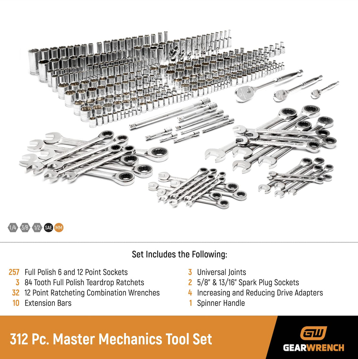 312 Piece Mechanics Tool Set Q6428