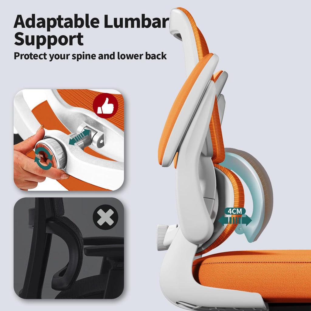 Orange Ergonomic Mesh Office Chair J88214