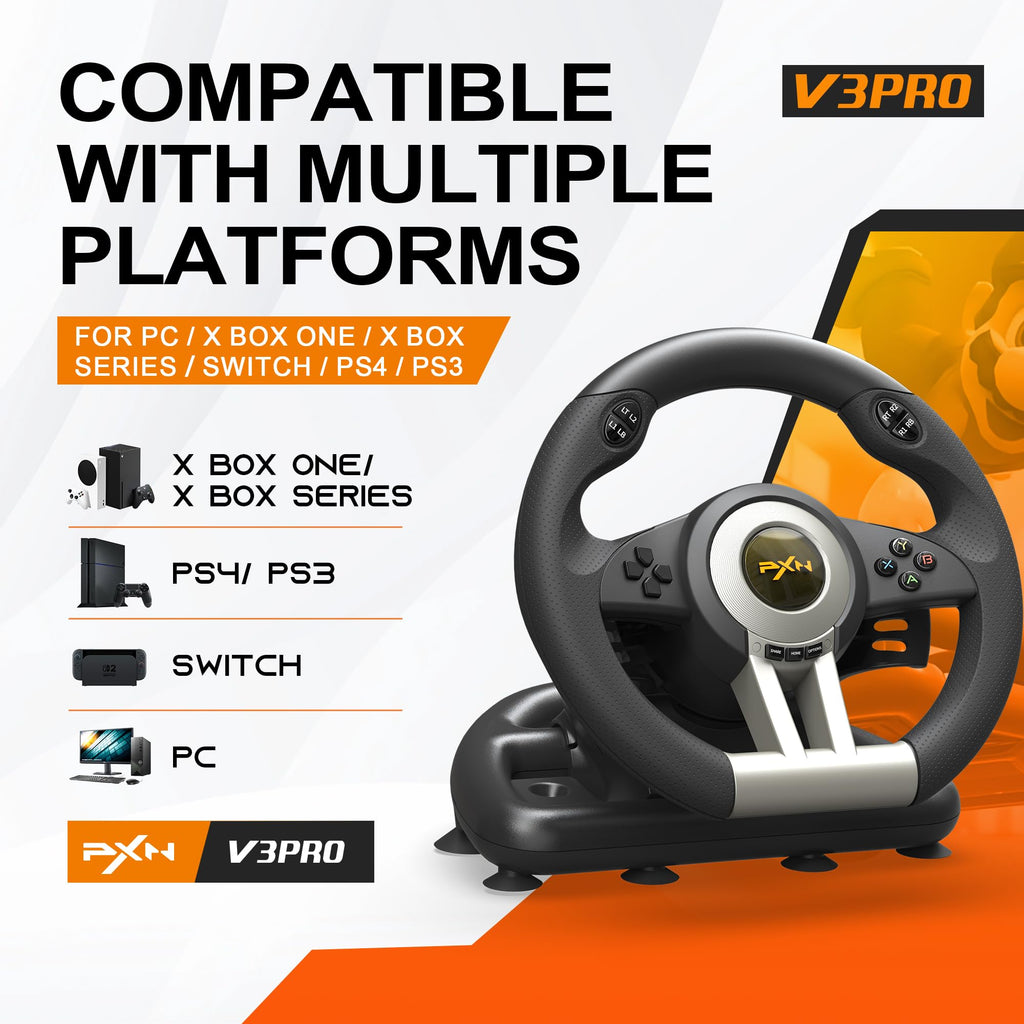 Gaming Steering Wheel with Pedals N969