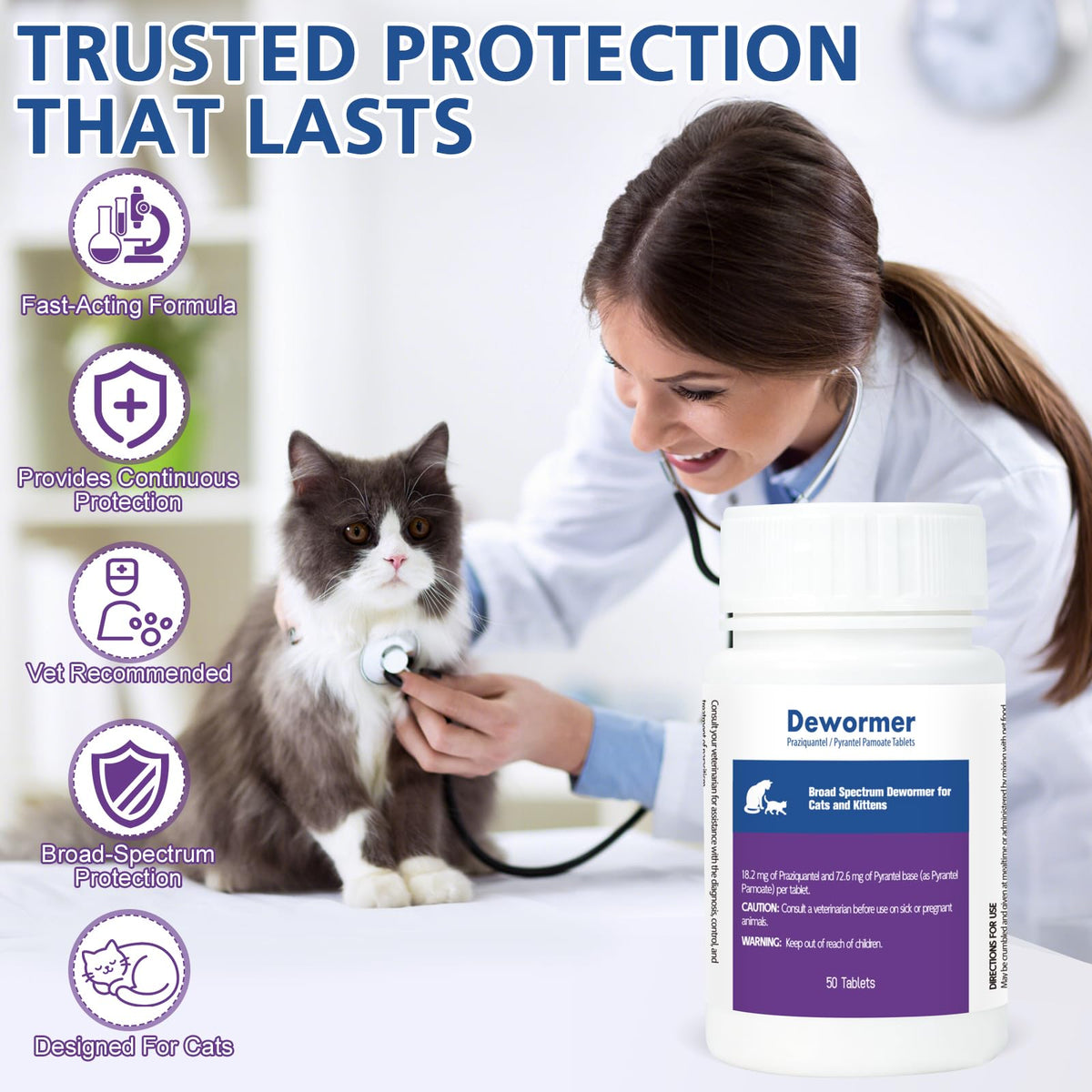 Broad-Spectrum Dewormer, 50 Tablets S699754