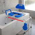 Blue Padded Shower Chair with Cut Out Seat and Safety Belt T99248