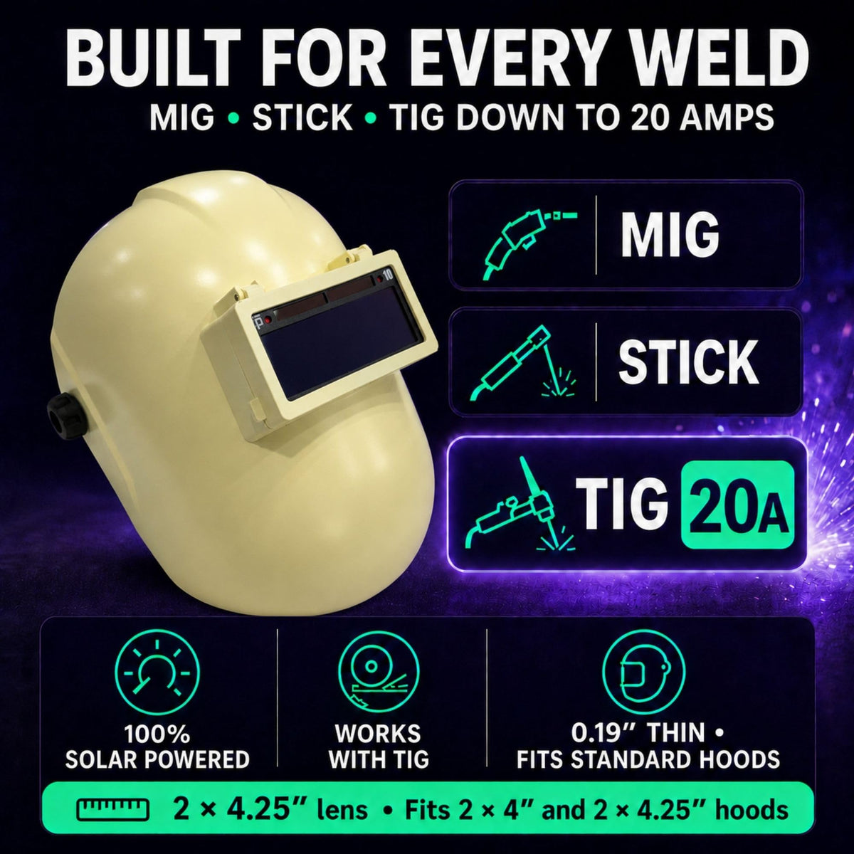 Blue Auto Darkening Welding Lens S375