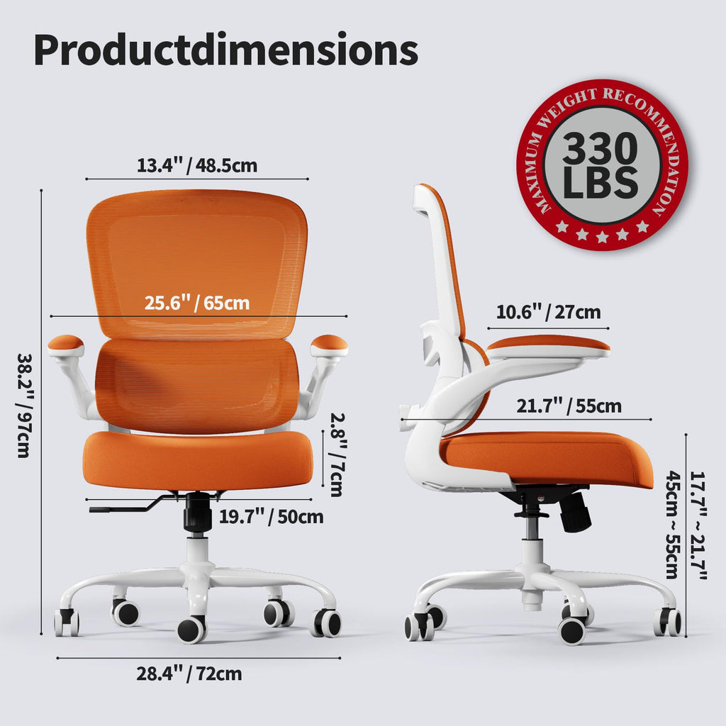 Orange Ergonomic Mesh Office Chair J88214