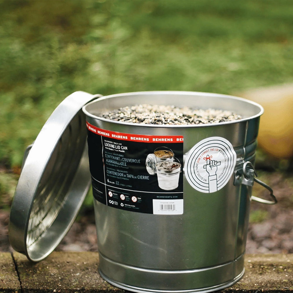 Galvanized Steel 6 Gallon Airtight Storage Jar U901983