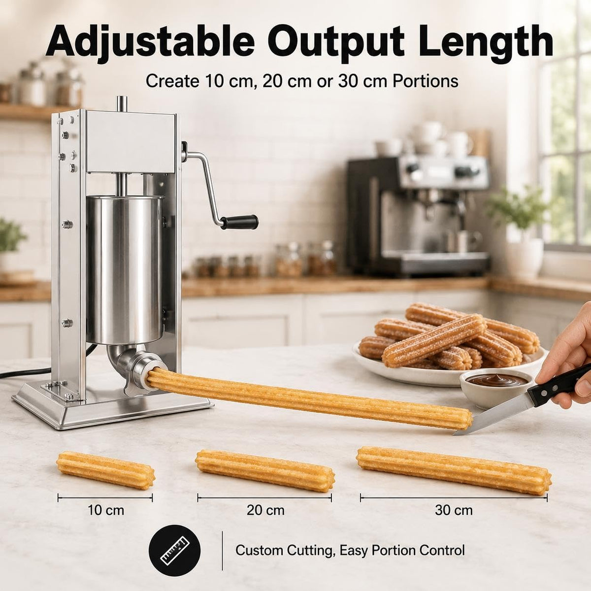 3L 304 Stainless Steel Sausage Stuffer & Churro Maker X174734