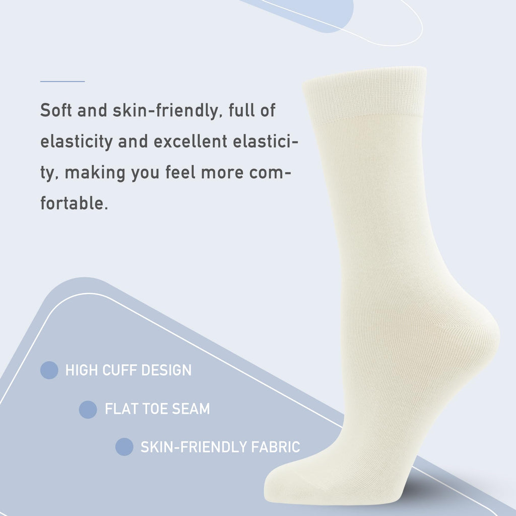 Viscose Bamboo Crew Socks 5 Pairs X7523