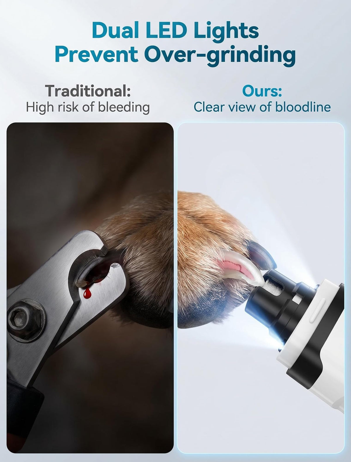 Dog Nail Grinder, 2-Speed with Light G341357