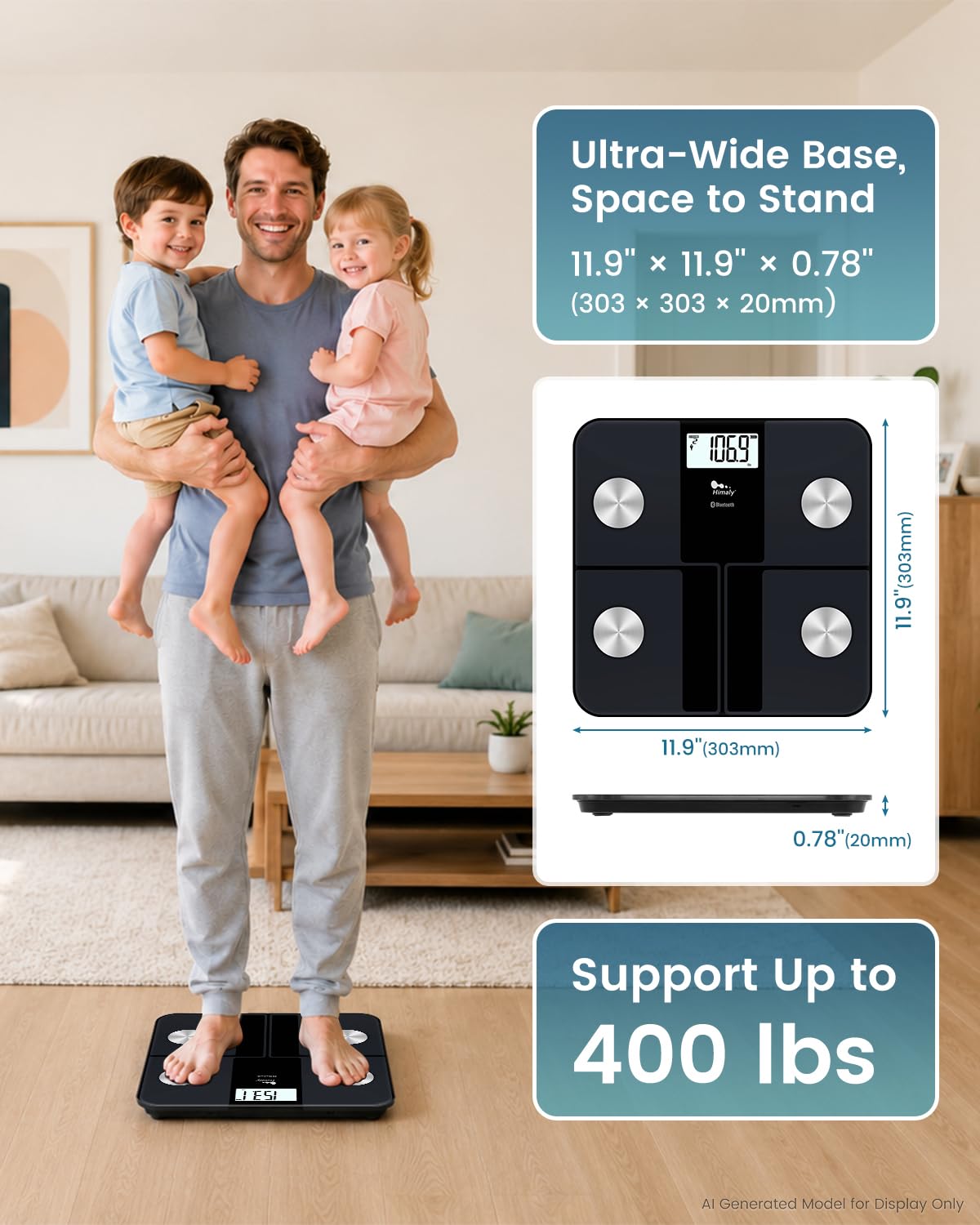 Rechargeable Digital Bathroom Scale J49691