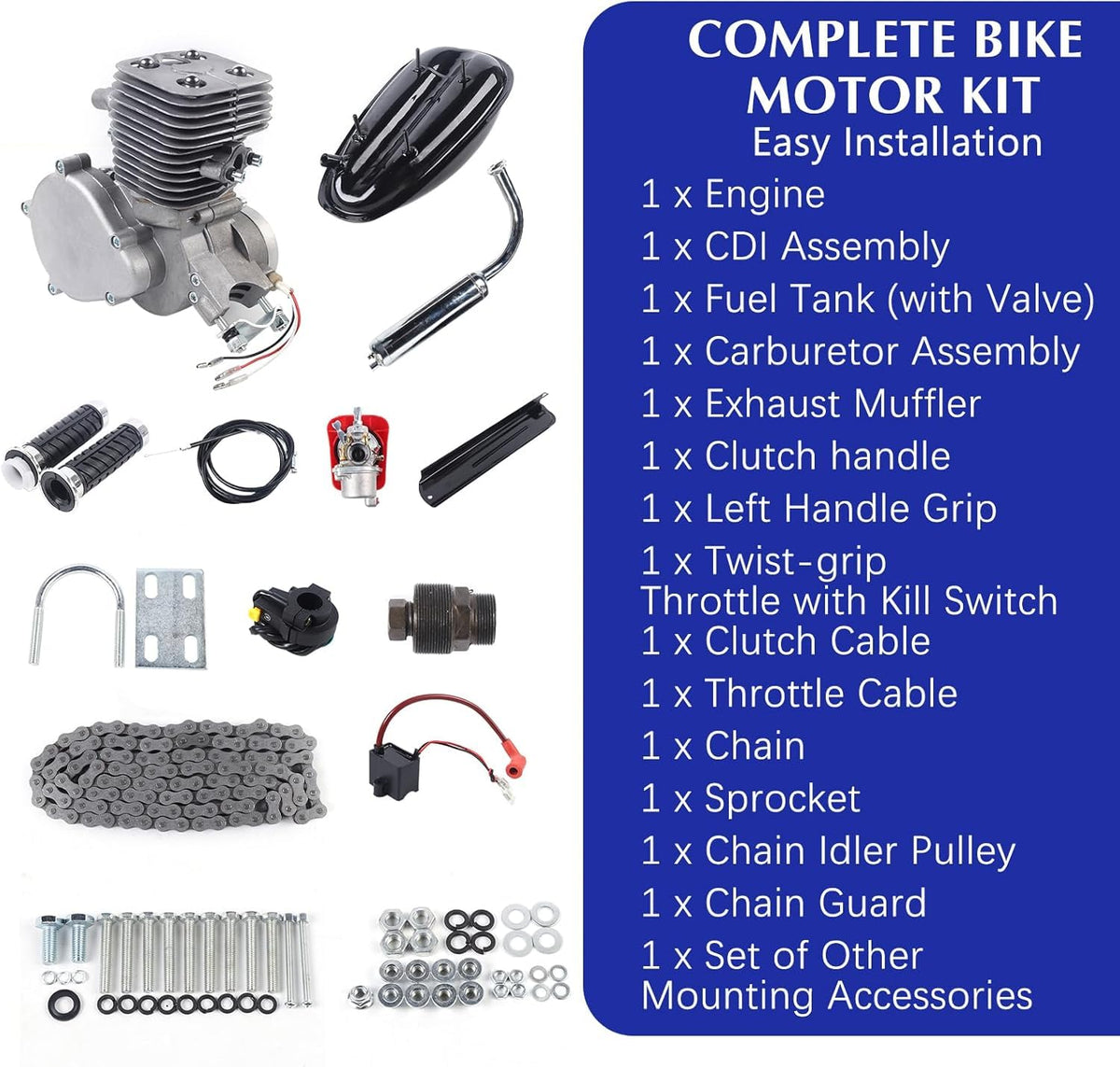100CC 2 Stroke Air-Cooling Bicycle Engine Kit G6245