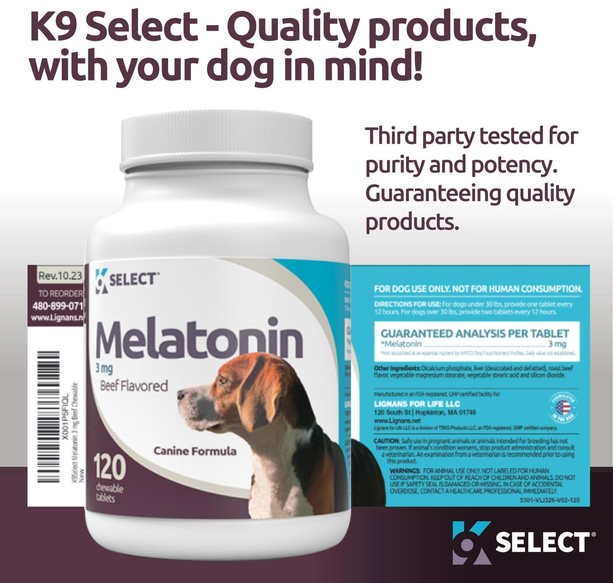 Beef Flavored Multivitamin & Melatonin Tablets for Dogs N432068