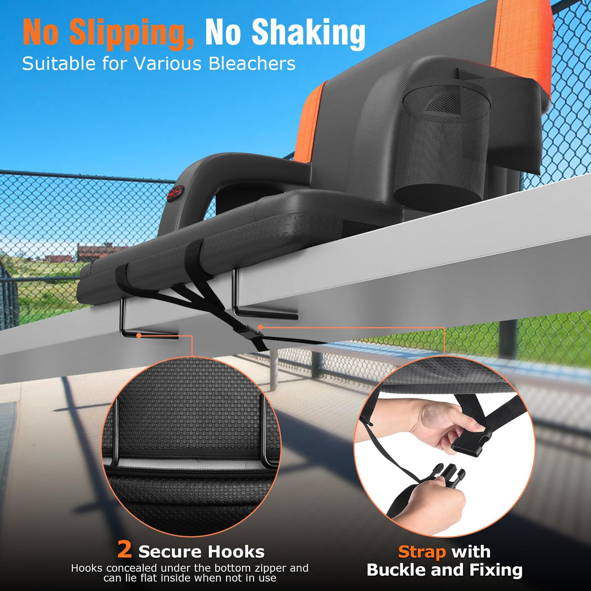 Heated Stadium Seat with Back Support R443528