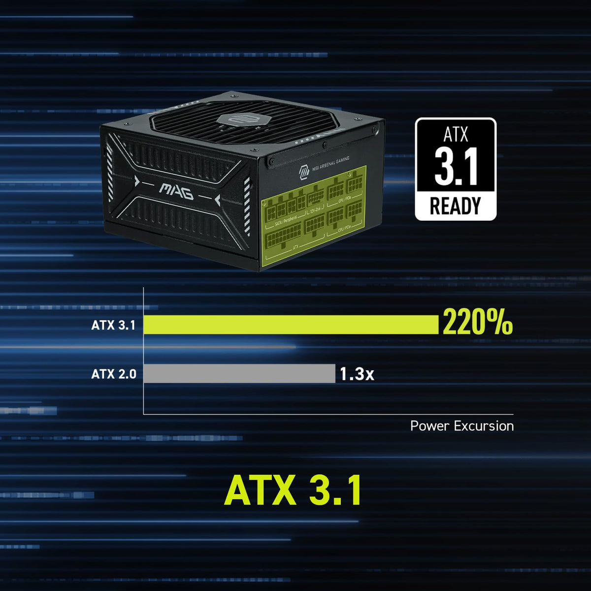 Fully Modular Compact 1000W 80+ Gold ATX 3.1 Power Supply C259474