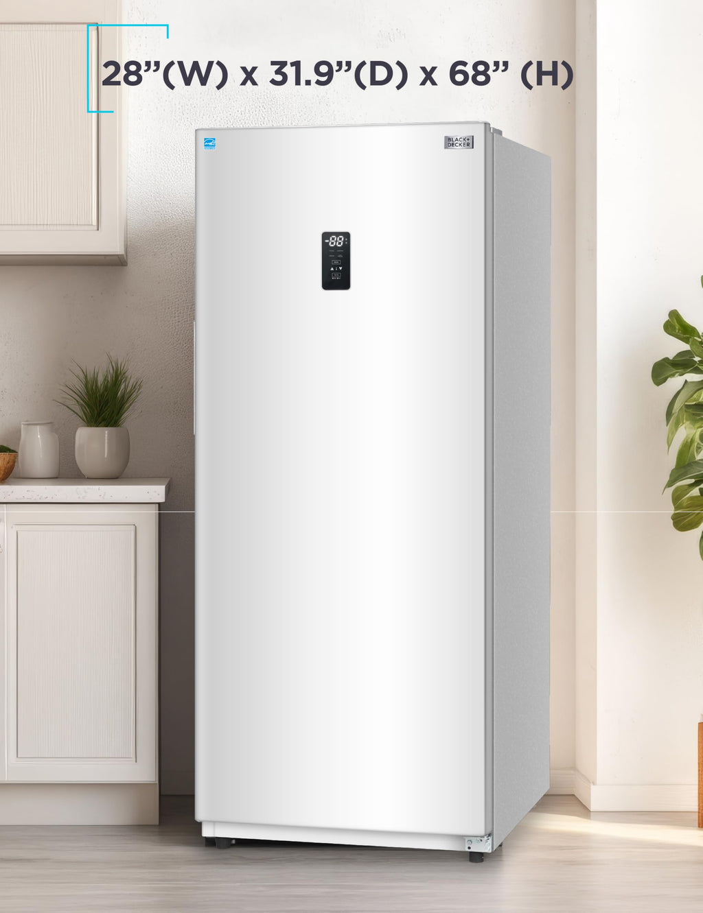 White 17 Cu. Ft. Convertible Freezer Refrigerator V446