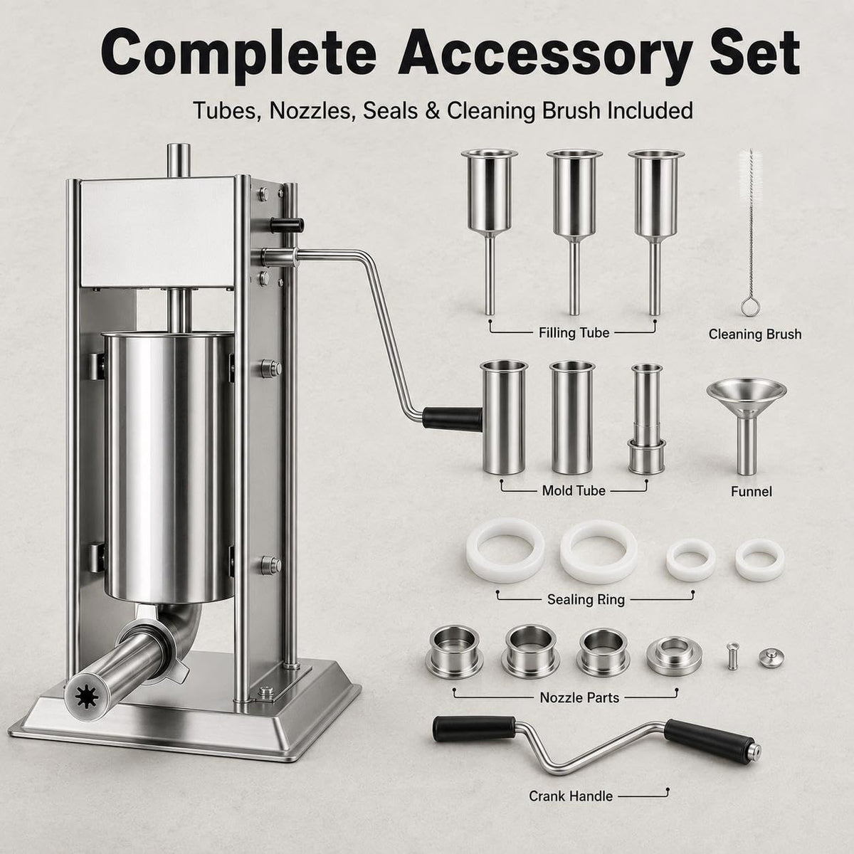 3L 304 Stainless Steel Sausage Stuffer & Churro Maker X174734