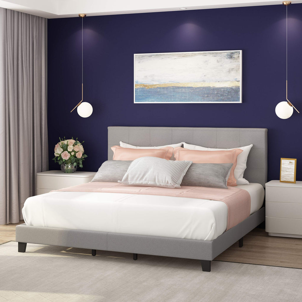California King Upholstered Platform Bed Frame P18303